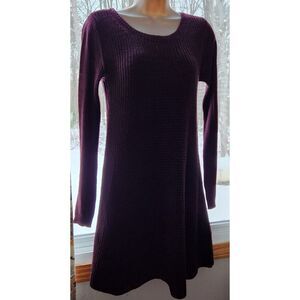 Romeo & Juliet Couture Sweater Dress Size Medium Maroon Purple Long Sleeves
